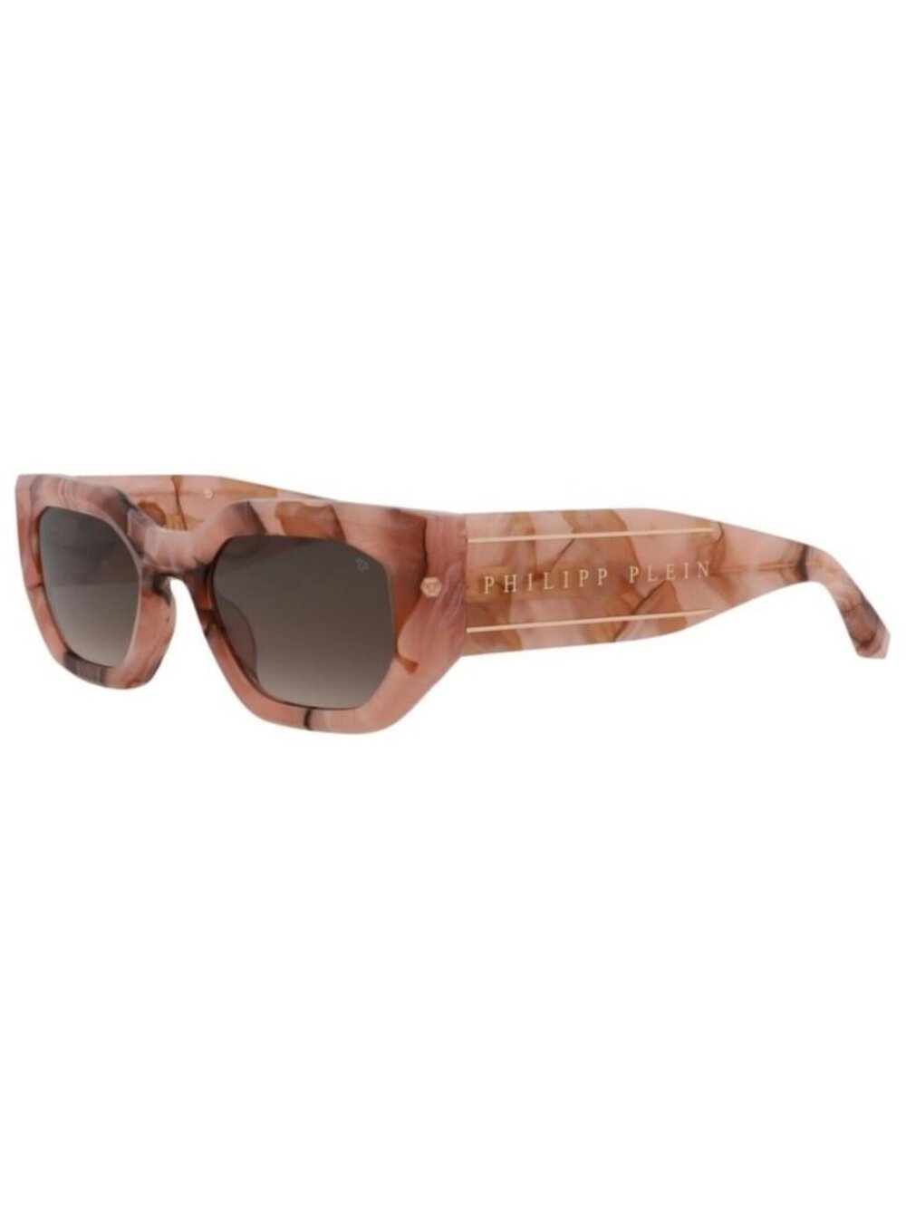 New Philipp Plein Womens Square/Rectangle Pink Pink Pink Fashion Designer Sungla